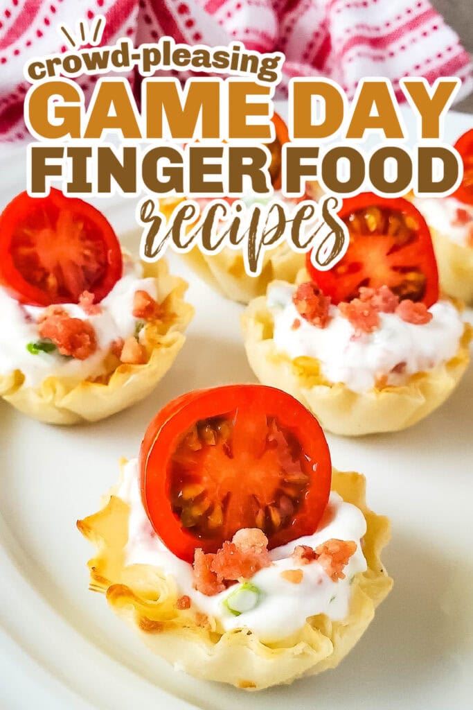 game day finger foods -BLT Phyllo Party Bites