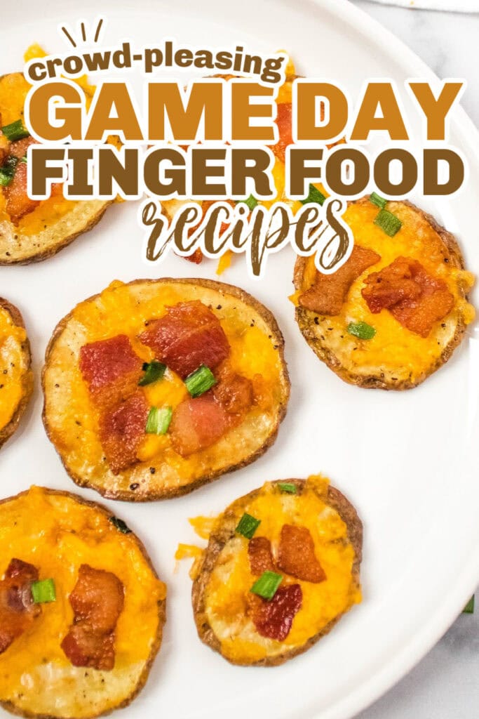 game day finger foods -Bacon and Cheese Potato Slices