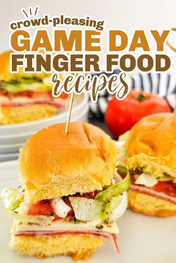 game day finger foods - Bite-Sized Italian Sub Sliders