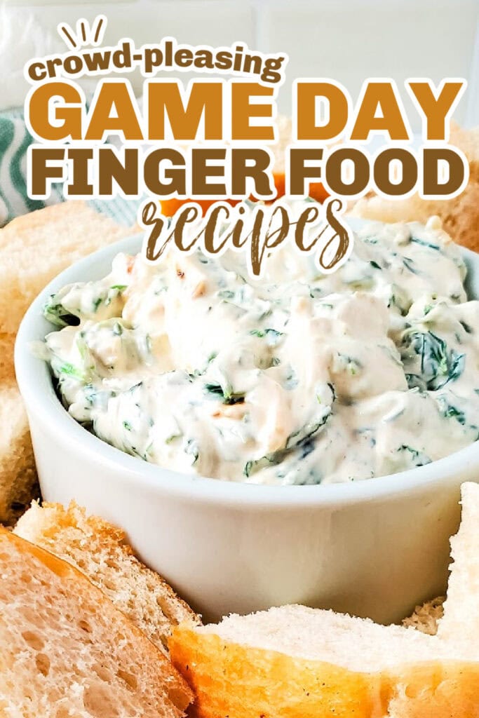 game day finger foods -Cold Spinach Dip