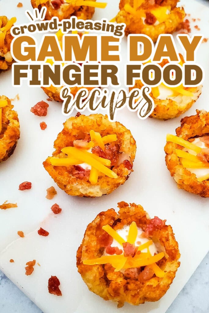 game day finger foods - Loaded Tater Cups
