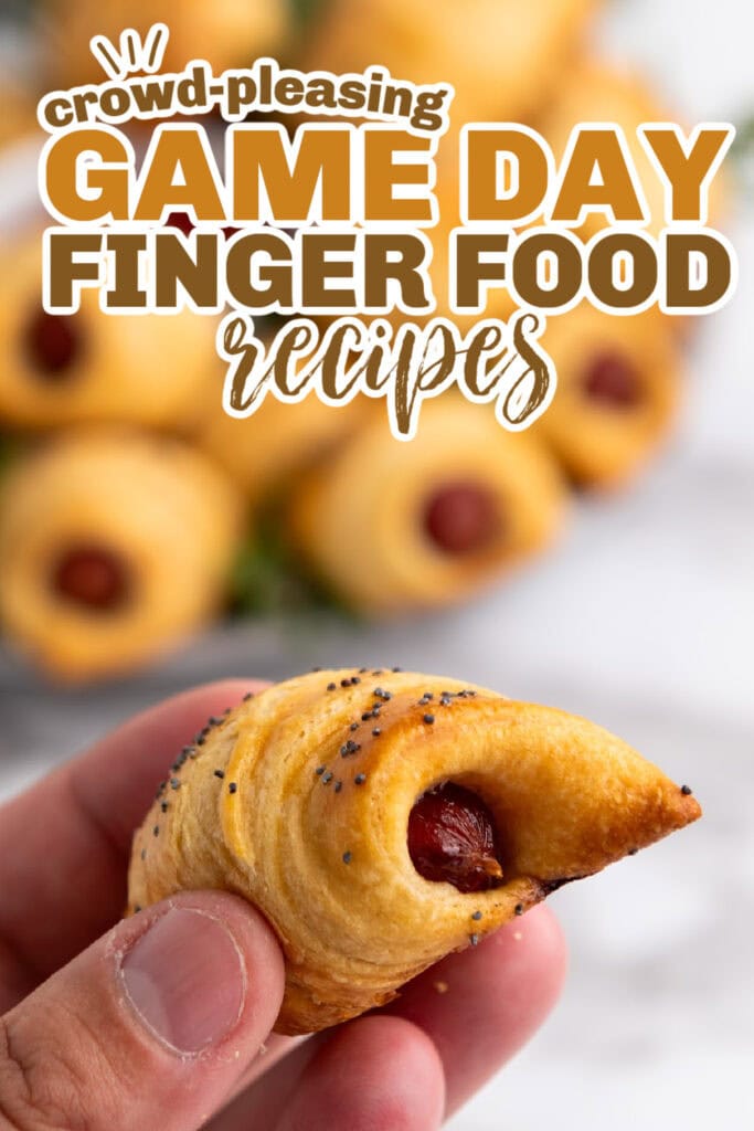 game day finger foods - Mini Piggies In A Blanket