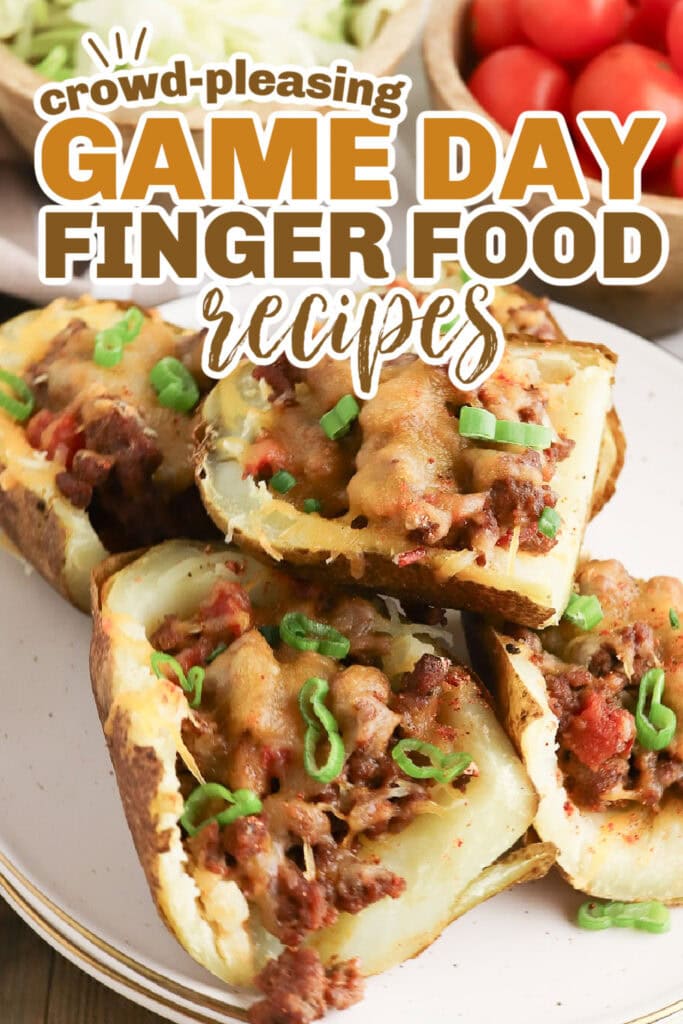 game day finger foods -Potato Skin Tacos