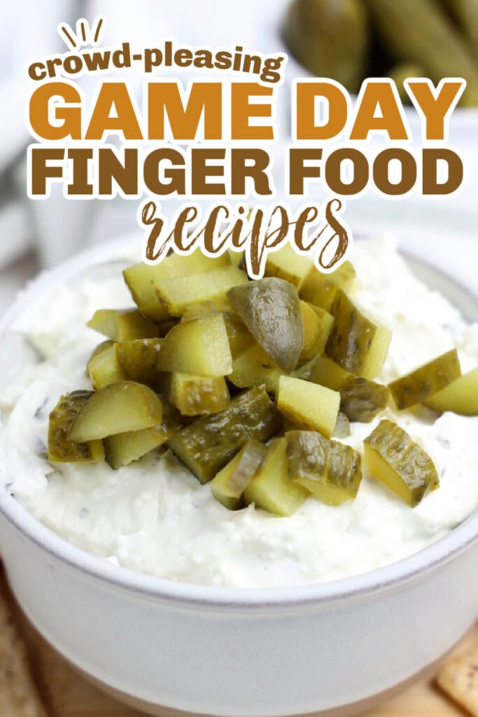 game day finger foods -Tangy Bill Pickle Dip
