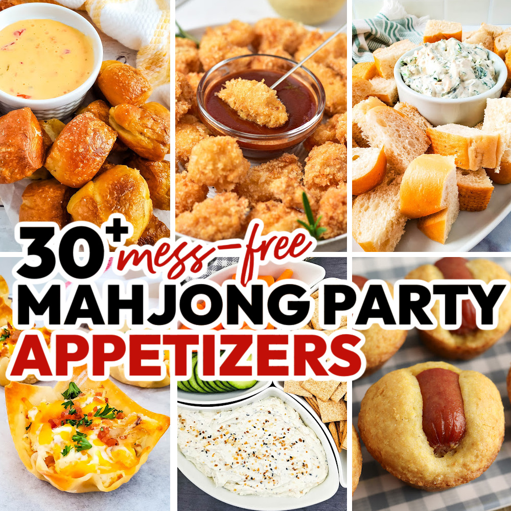 mahjong party appetizers feature image