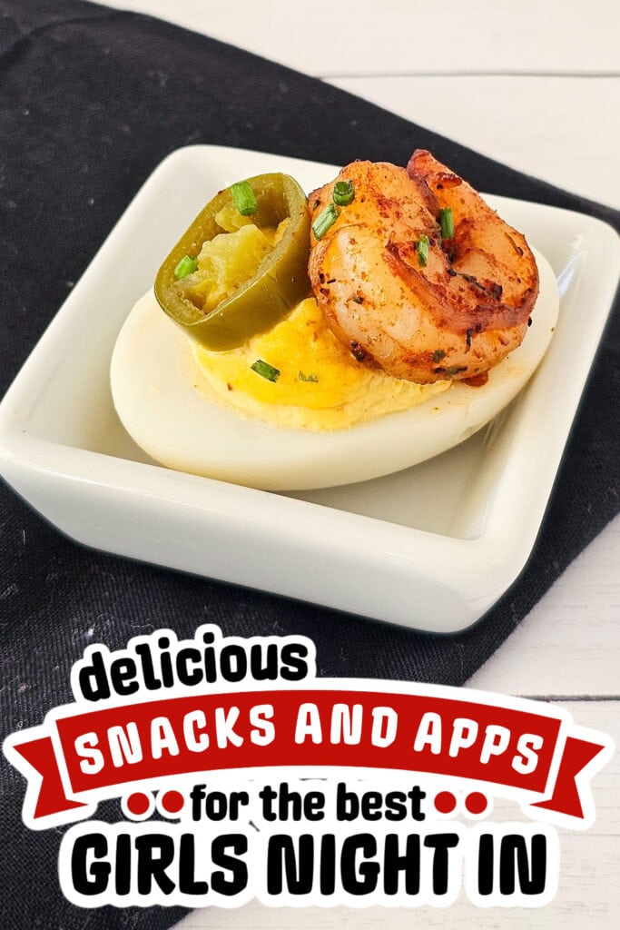 girls night snacks -Cajun Deviled Eggs with Shrimp