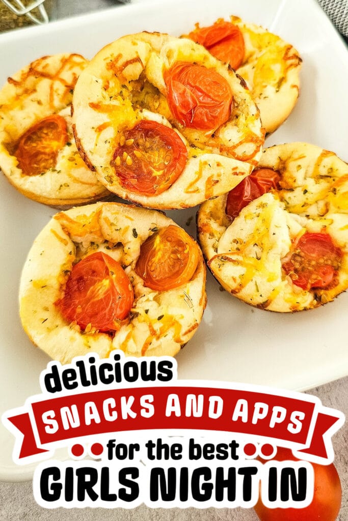 girls night snacks -Cheesy Tomato Focaccia Rolls