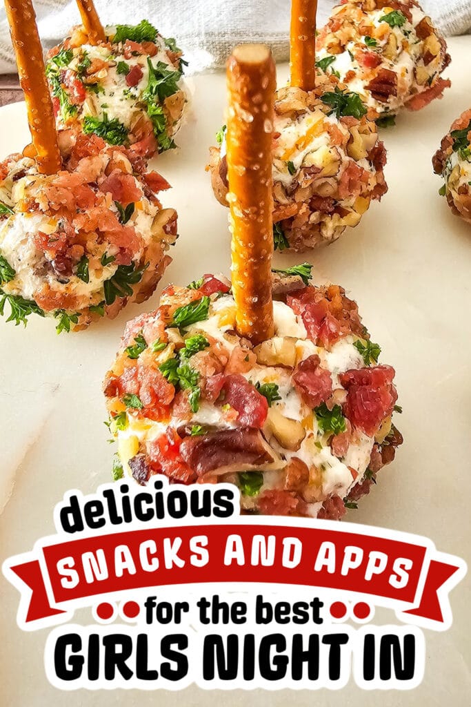 girls night snacks - Cracked Out Cheeseball Bites