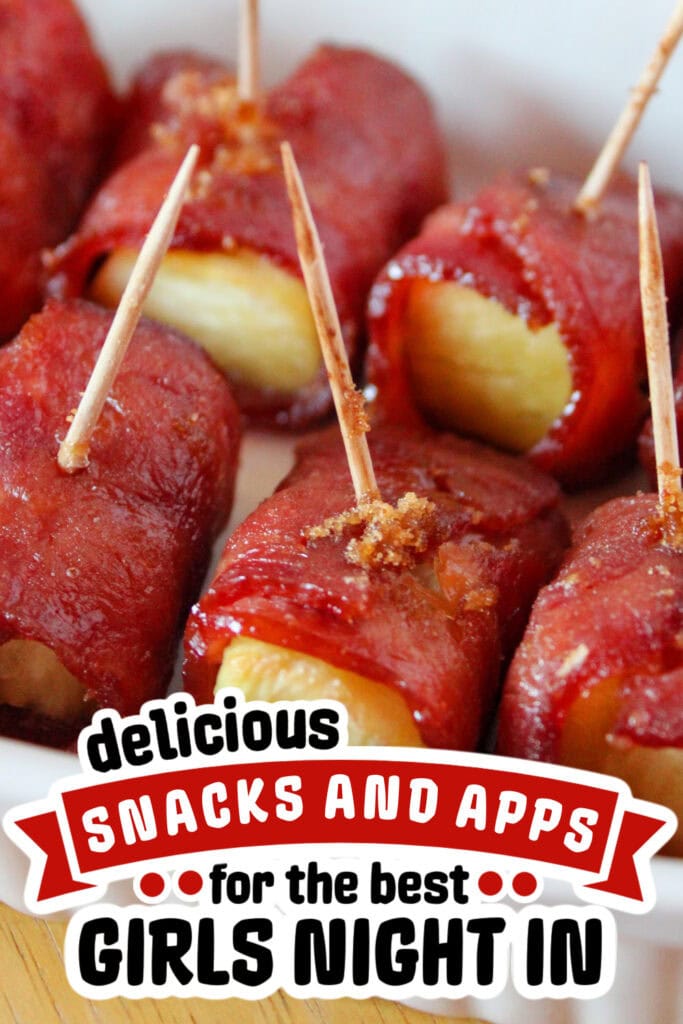girls night snacks -Crispy Bacon-Wrapped Pineapple Bites