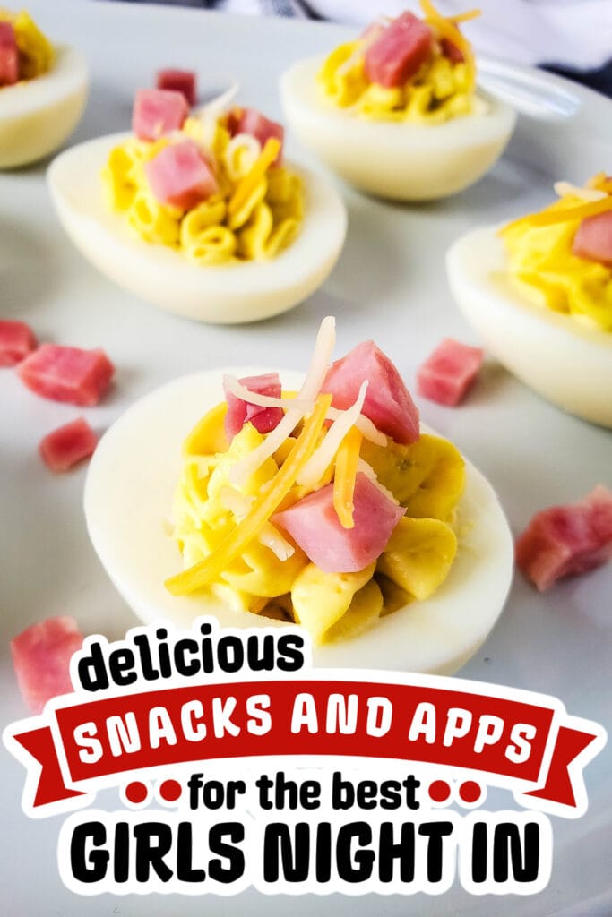 girls night snacks -Ham and Cheese Deviled Eggs
