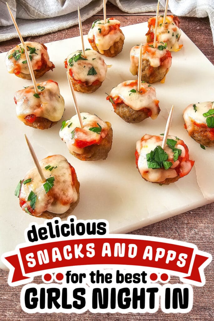girls night snacks -Mini Meatball Marinara Bites