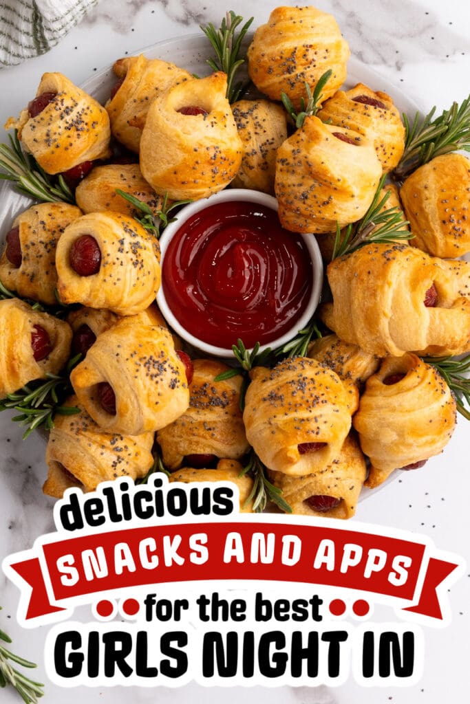girls night snacks -Mini Piggies in a Blanket