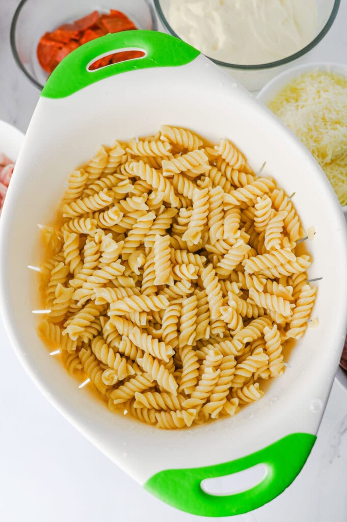 Italian Grinder Pasta Salad Process Photo