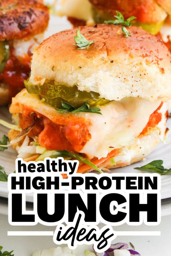 high protein lunch ideas - Buffalo Chicken Sliders