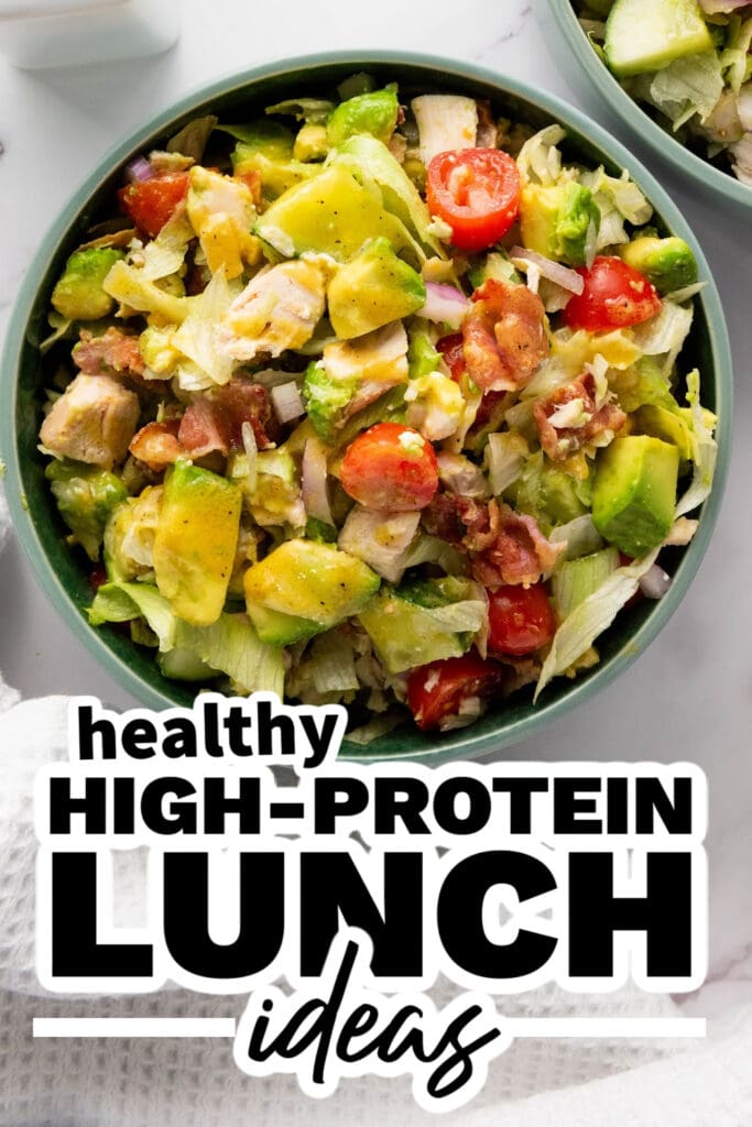 high protein lunch ideas - Chicken Chopped Salad with Honey Mustard Dressing