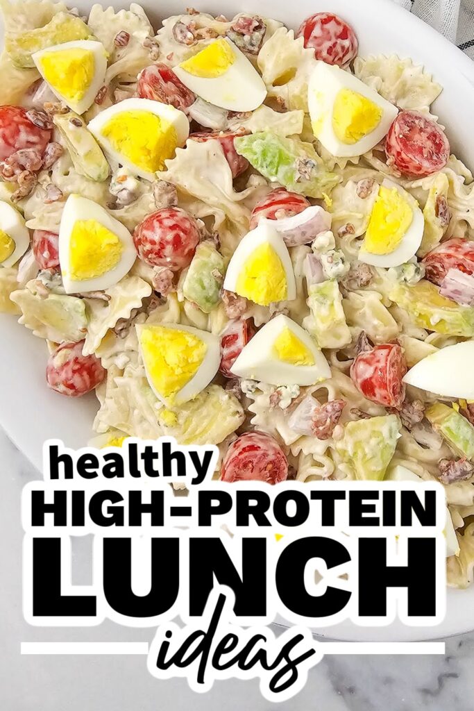 high protein lunch ideas - Cobb Pasta Salad