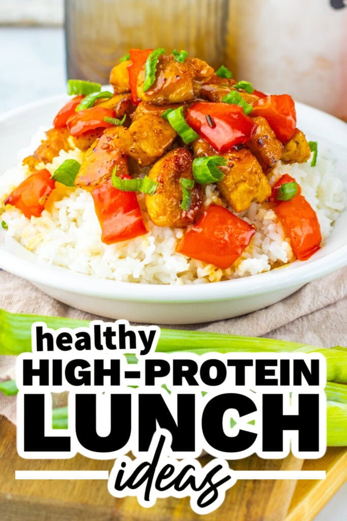 high protein lunch ideas - Honey Pepper Chicken with Rice