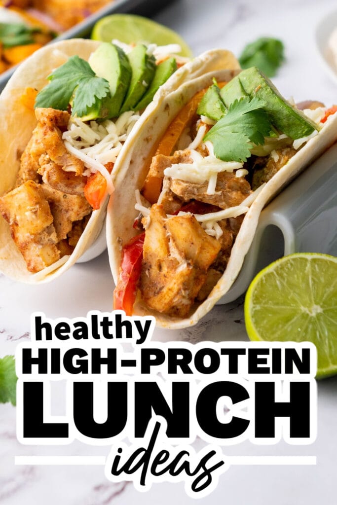 high protein lunch ideas - Sheet Pan Chicken Fajitas