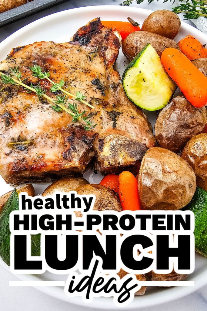 high protein lunch ideas - Sheet Pan Honey Glazed Pork Chops