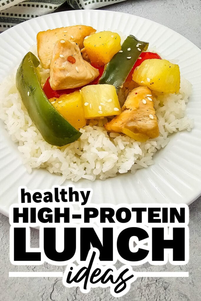 high protein lunch ideas - Sheet Pan Pineapple Teriyaki Chicken