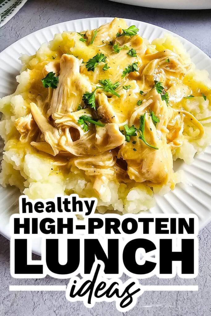 high protein lunch ideas - Slow Cooker Chicken and Gravy
