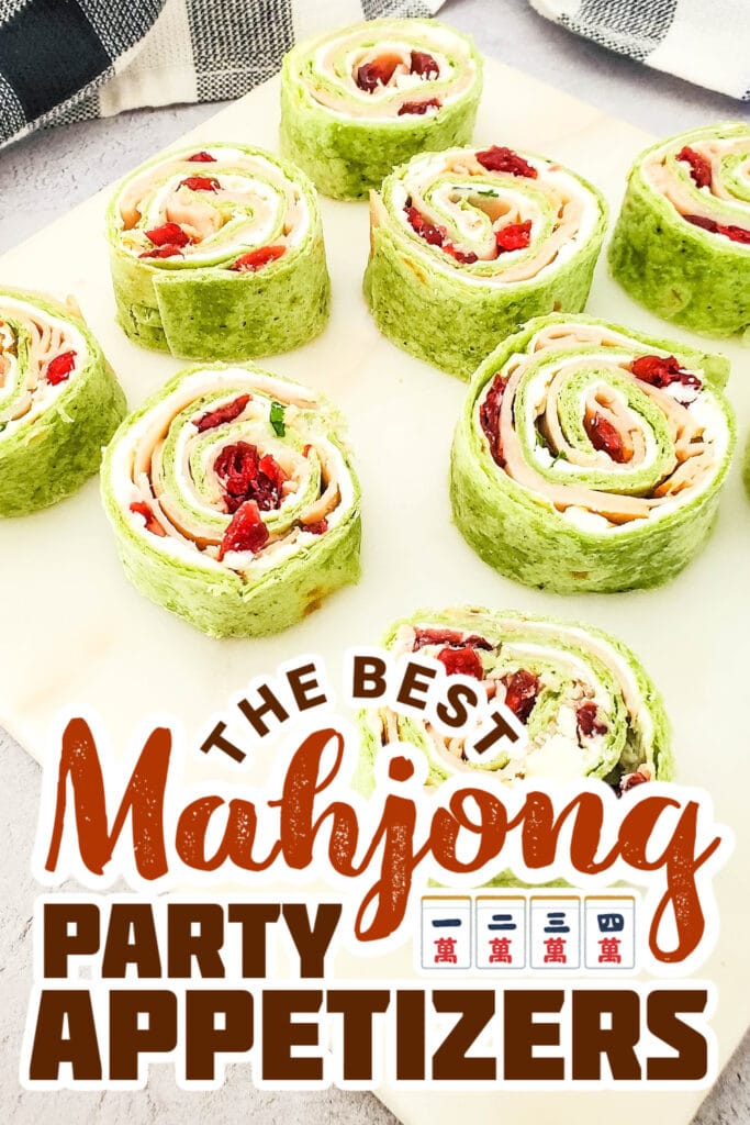 mahjong party food ideas - Cranberry Turkey Pinwheels