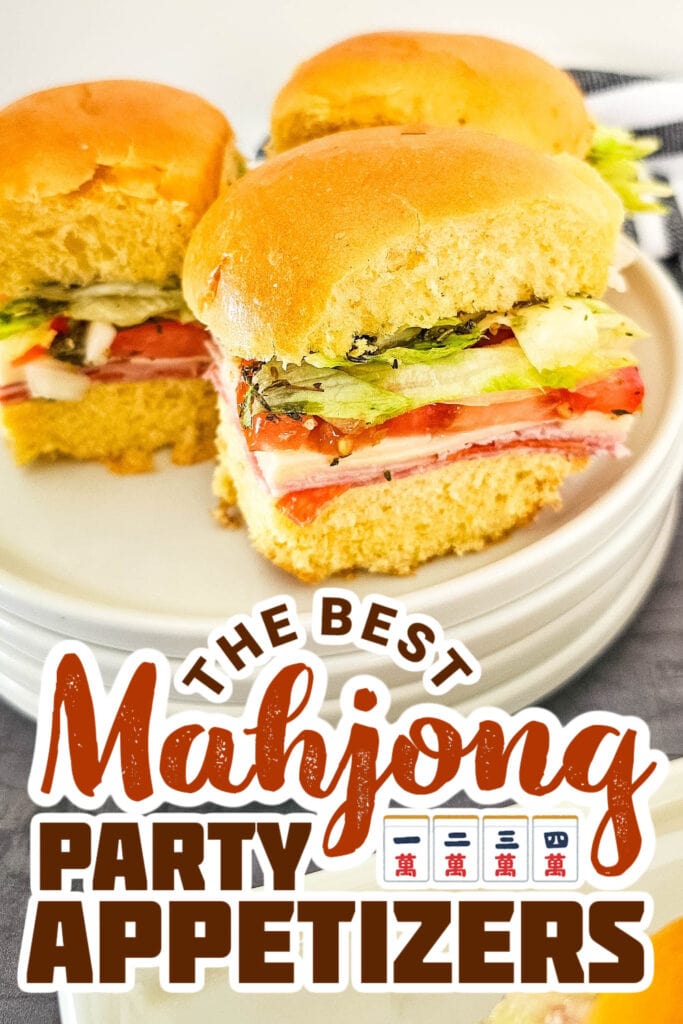 mahjong party food ideas - Italian Sub Sliders