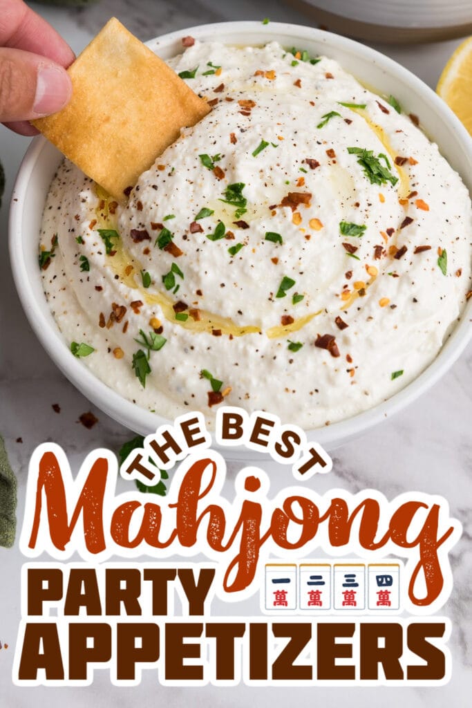 mahjong party food ideas - Lemony Whipped Feta Dip