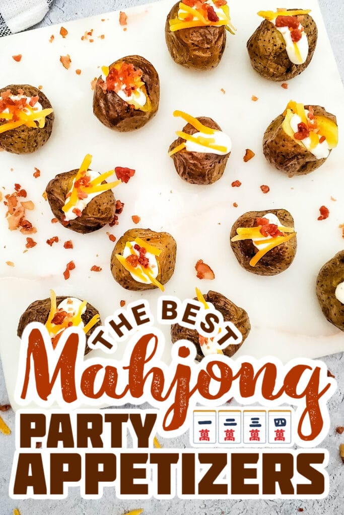 mahjong party food ideas - Loaded Mini Baked Potato Bites