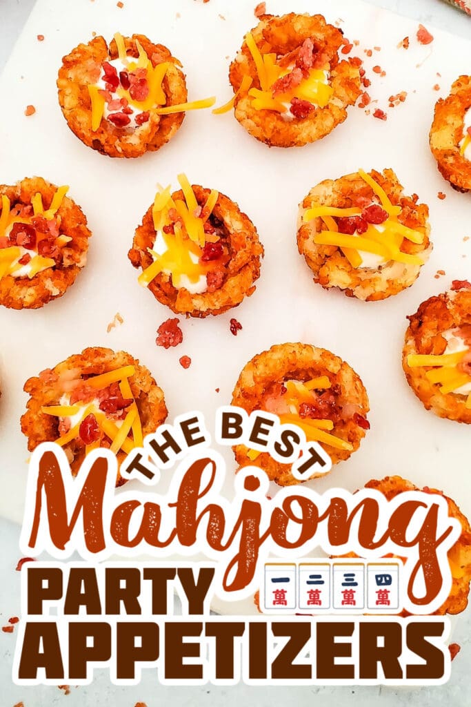 mahjong party food ideas - Loaded Tater Cups