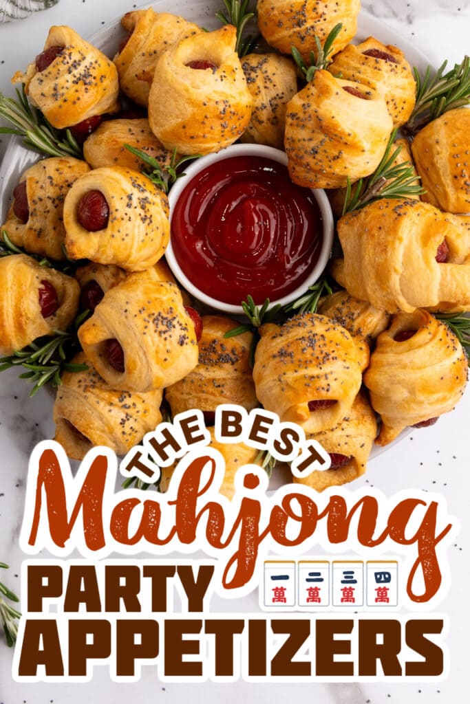 mahjong party food ideas - Mini Piggies in a Blanket
