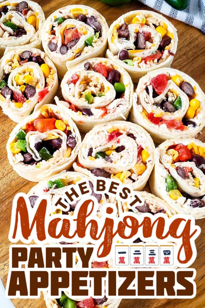 mahjong party food ideas - Southwest Chicken Pinwheels