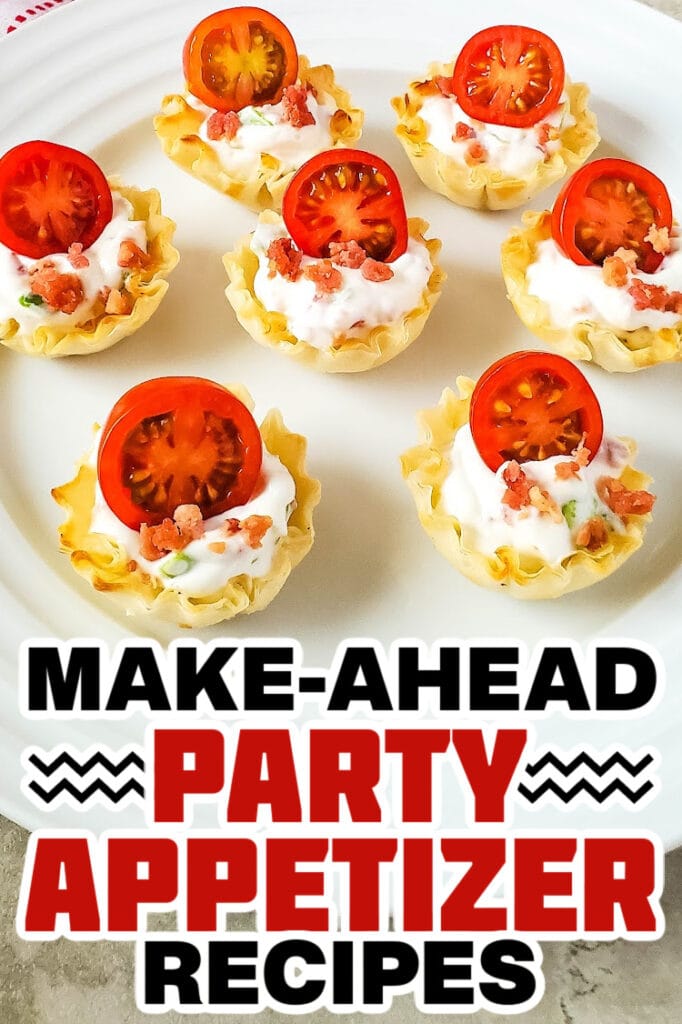 make ahead appetizer - BLT Phyllo Party Bites