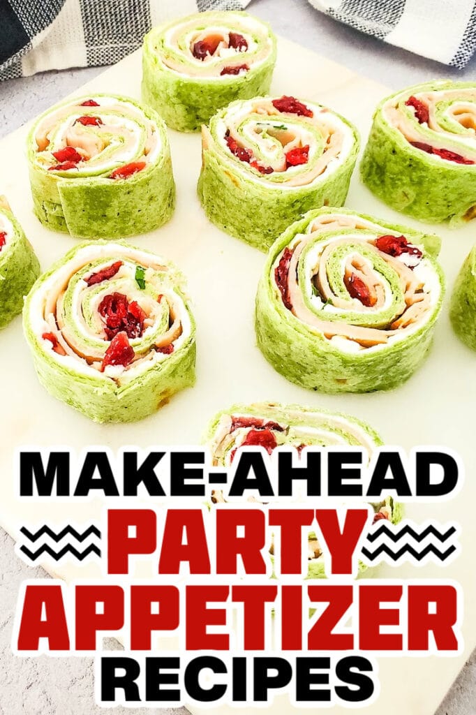 make ahead appetizer-Cranberry Turkey Pinwheels
