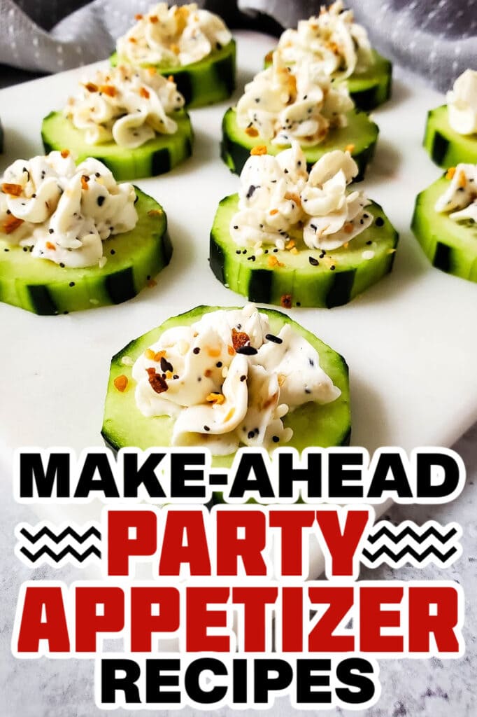 make ahead appetizer - Everything Bagel Cucumber Bites