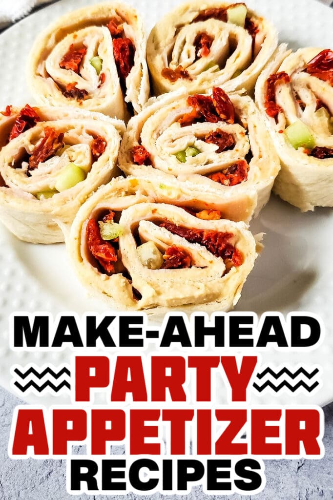 make ahead appetizer-Turkey Hummus Pinwheels