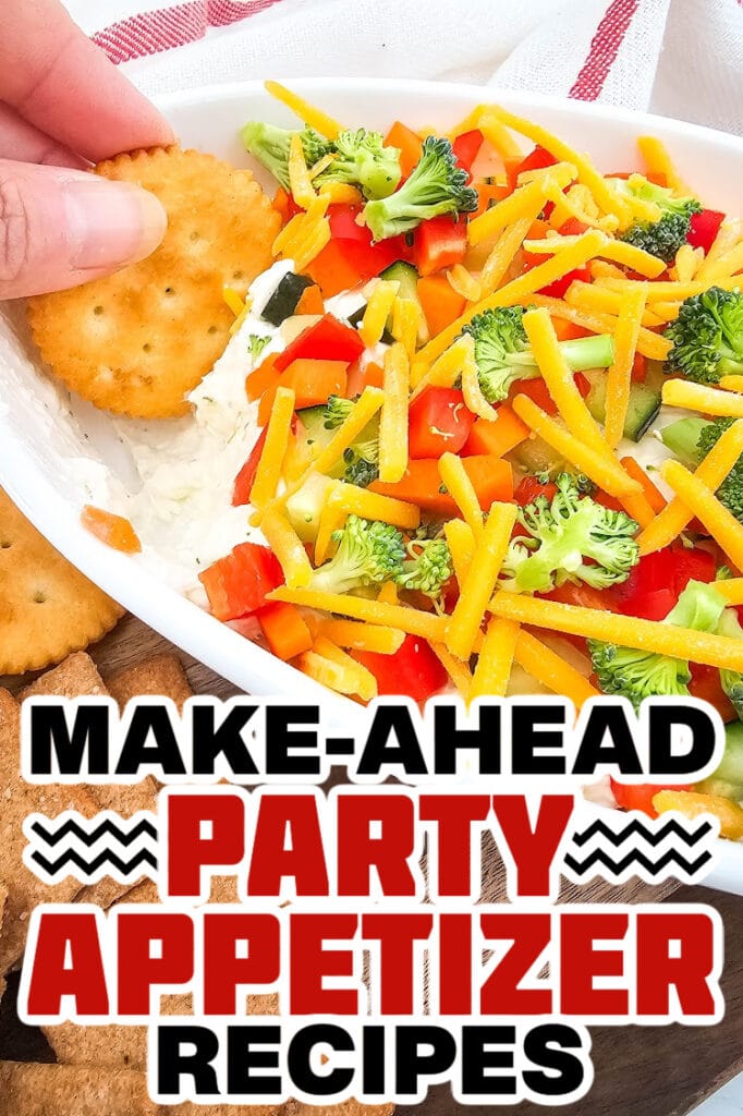make ahead appetizer -Veggie Pizza Dip