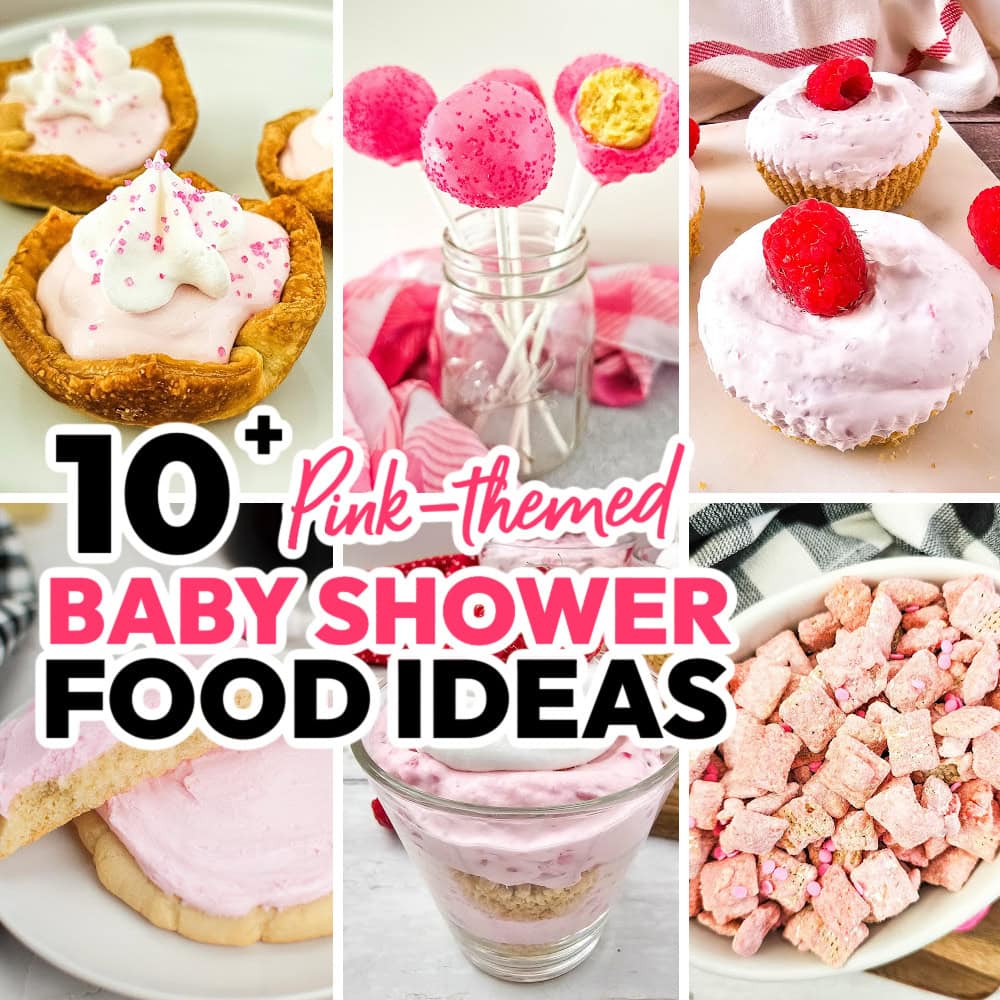 pink food baby shower featured image