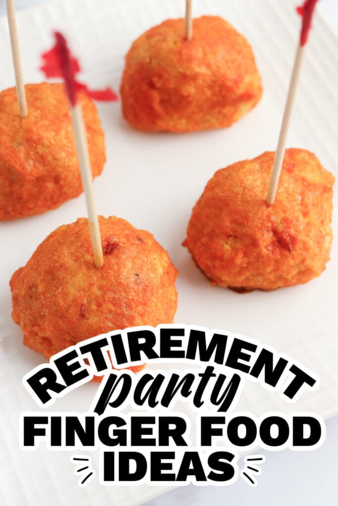 retirement party finger food ideas - Buffalo Chicken Meatballs