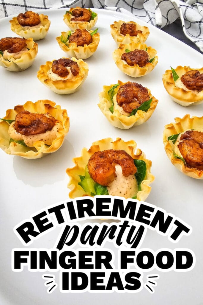 retirement party finger food ideas -Chili Lime Shrimp in Phyllo Cups