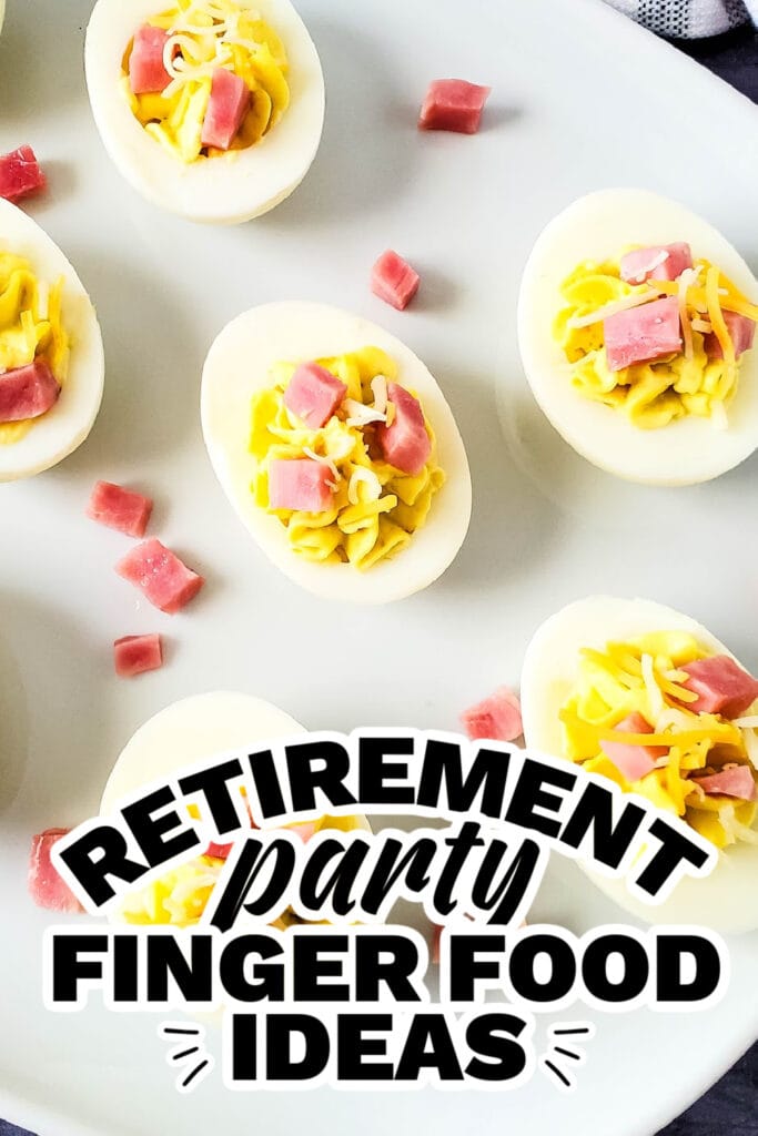 retirement party finger food ideas - Ham and Cheese Deviled Eggs
