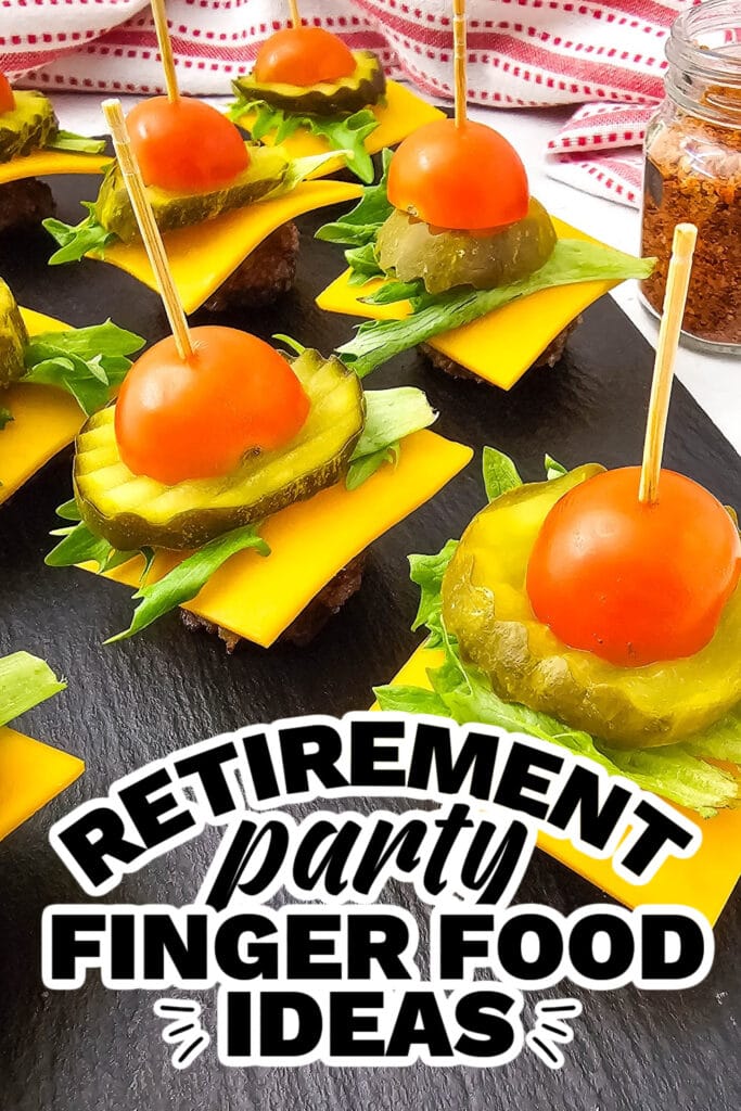 retirement party finger food ideas - Mini Cheeseburger Bites