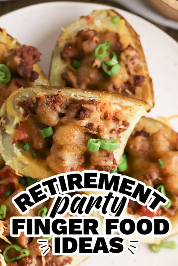 retirement party finger food ideas -Potato Skin Tacos