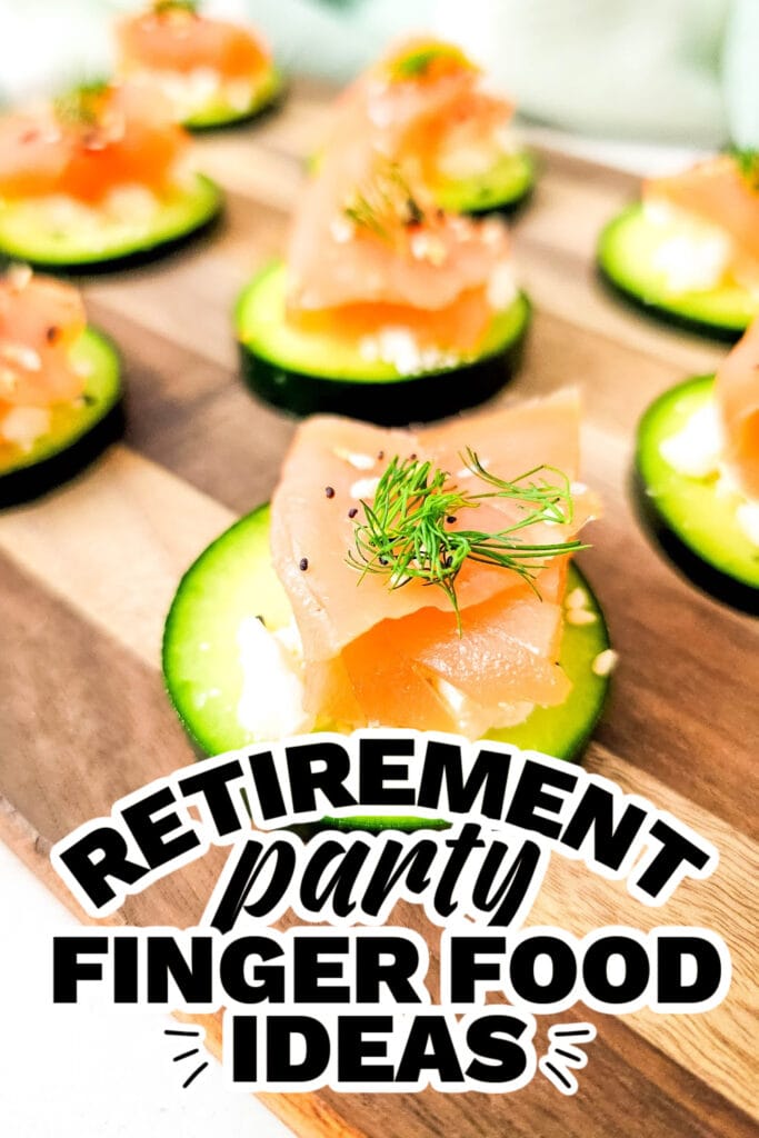 retirement party finger food ideas - Salmon Cucumber Bites