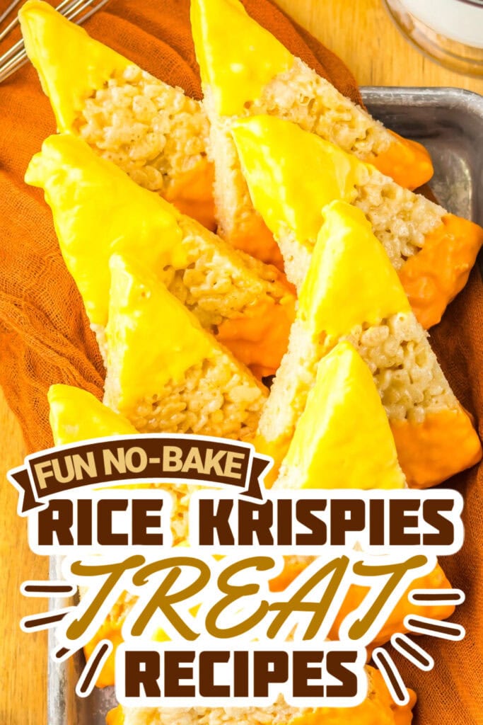 rice krispie treat recipes -Candy Corn Rice Krispies