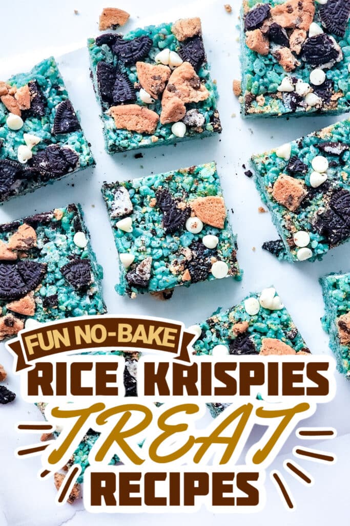 rice krispie treat recipes -Cookie Monster Rice Krispies