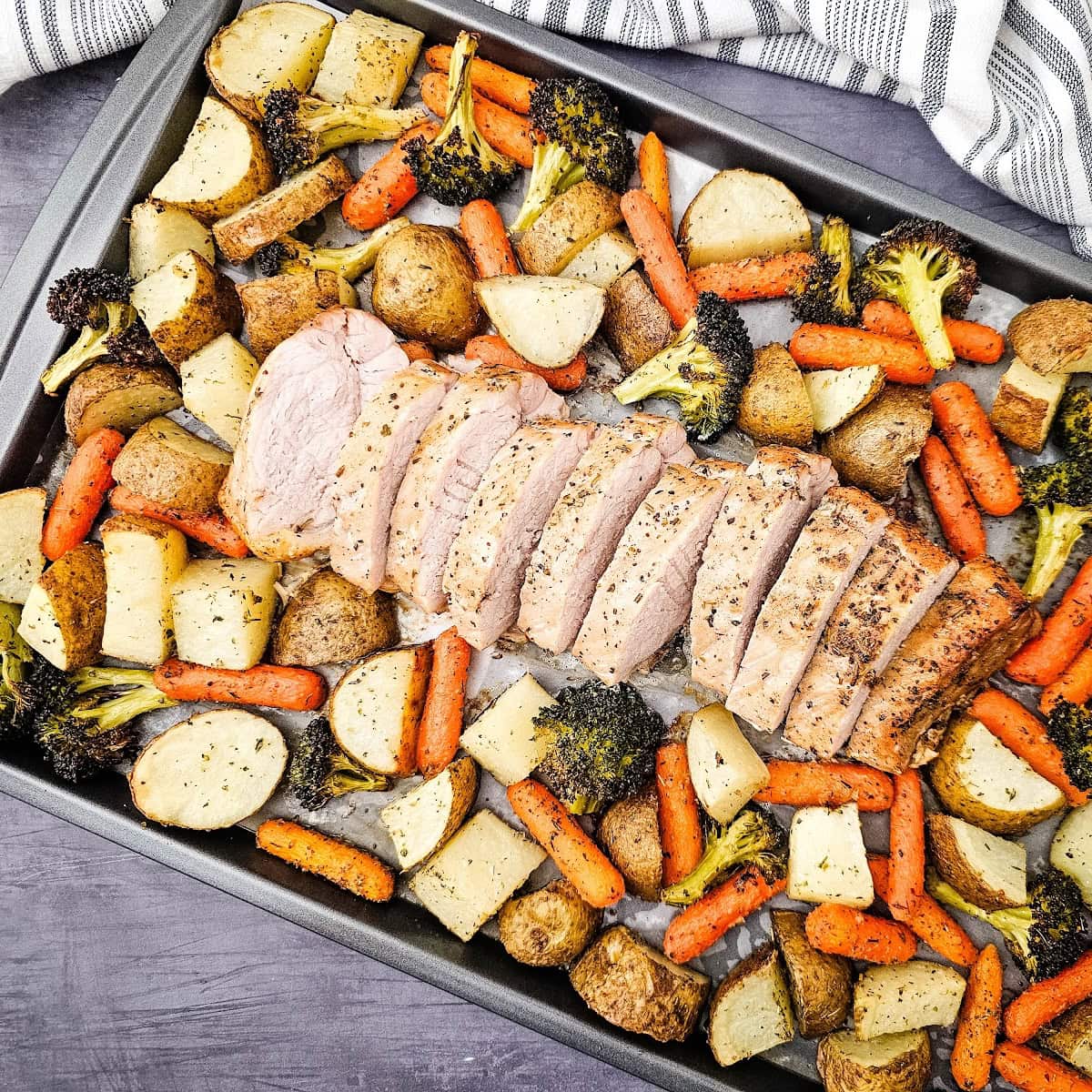 sheet pan pork tenderloin featured image