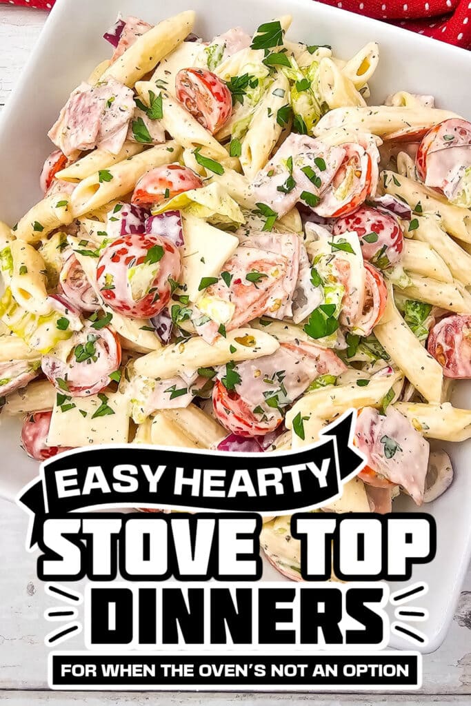 stove top dinners - Italian Hoagie Pasta Salad