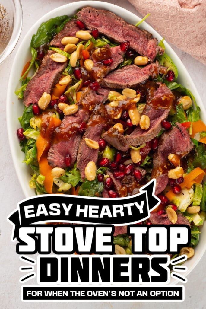 stove top dinners -One-Pan Winter Salad with Steak