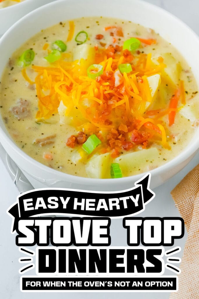 stove top dinners - One-Pot Cheeseburger Soup